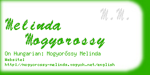 melinda mogyorossy business card