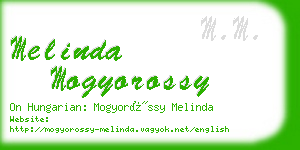 melinda mogyorossy business card